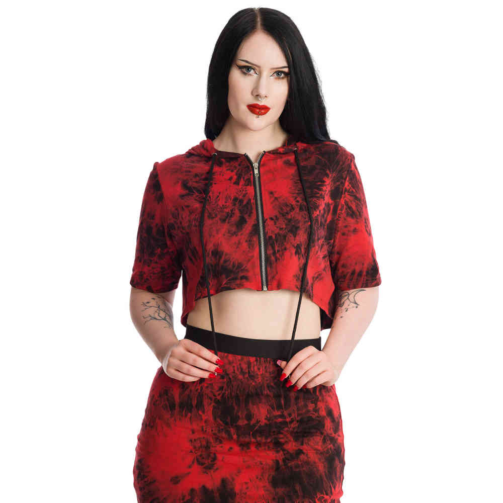 Banned - TEARS IN HEAVEN Zip hoodie - Red